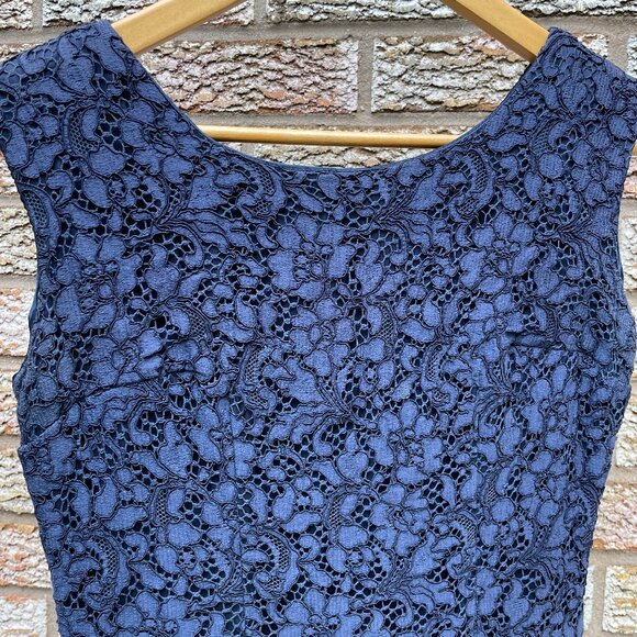 Blue Lace Bodycon Dress - Vintage - Picture 4 of 14